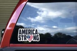 StickerTalk Christian America Strong Vinyl Sticker, 8 inches x 5 inches