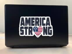 StickerTalk Christian America Strong Vinyl Sticker, 8 inches x 5 inches