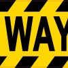 Right Arrow One Way Vinyl Sticker