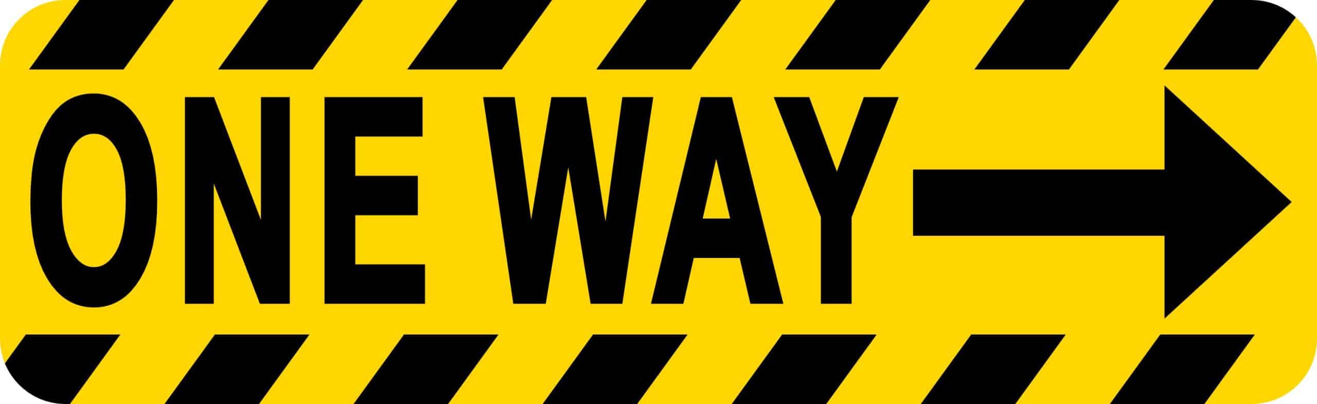 StickerTalk Right Arrow One Way Magnet, 10 inches x 3 inches