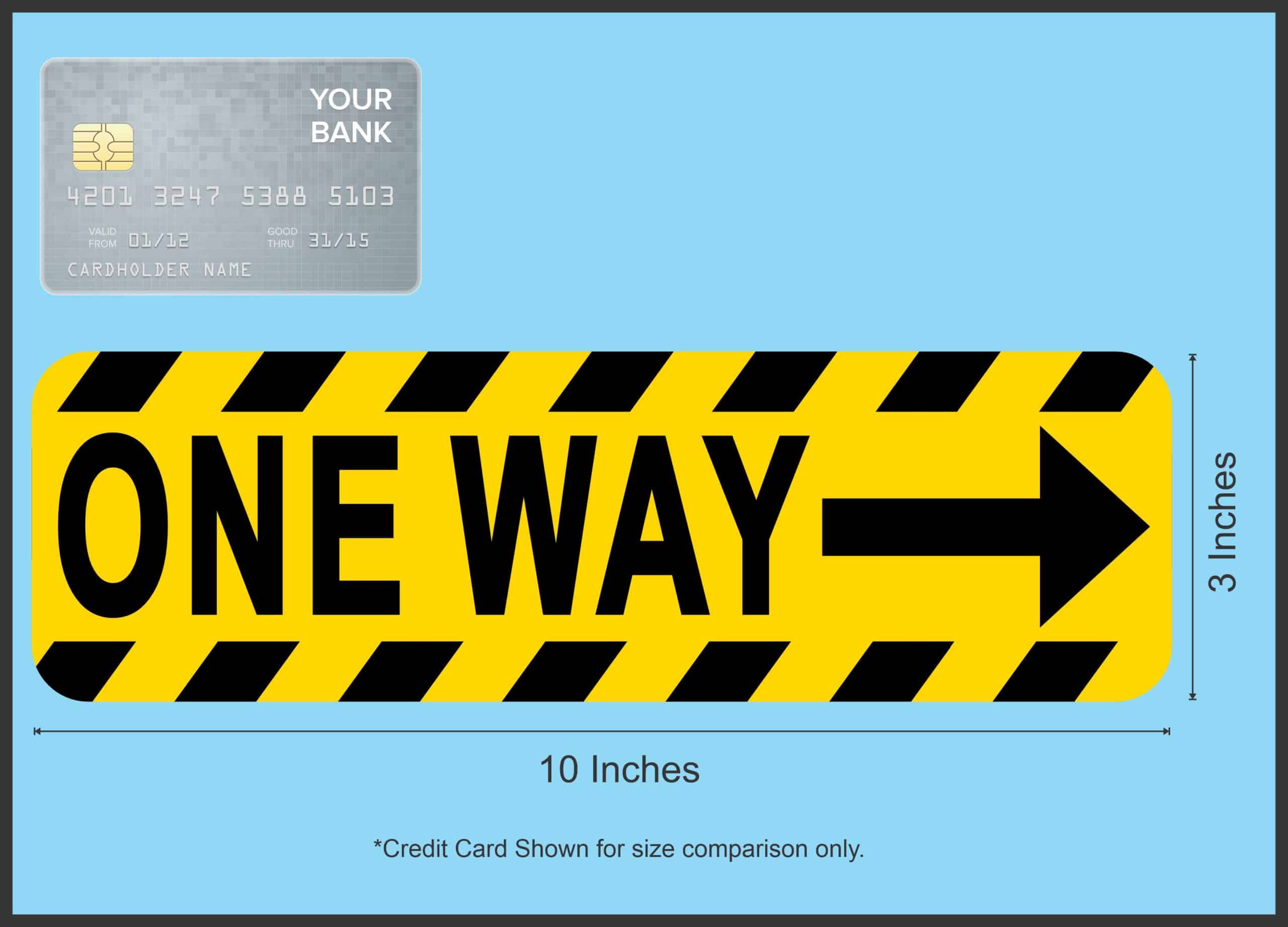 StickerTalk Right Arrow One Way Magnet, 10 inches x 3 inches - Image 3