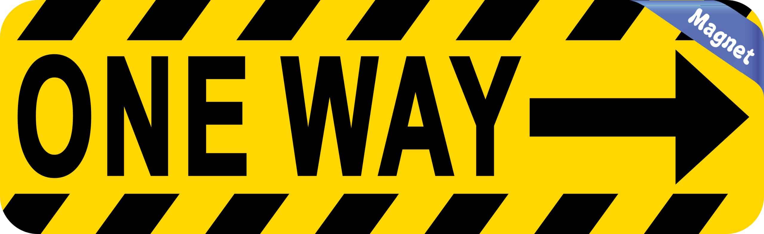 StickerTalk Right Arrow One Way Magnet, 10 inches x 3 inches - Image 2