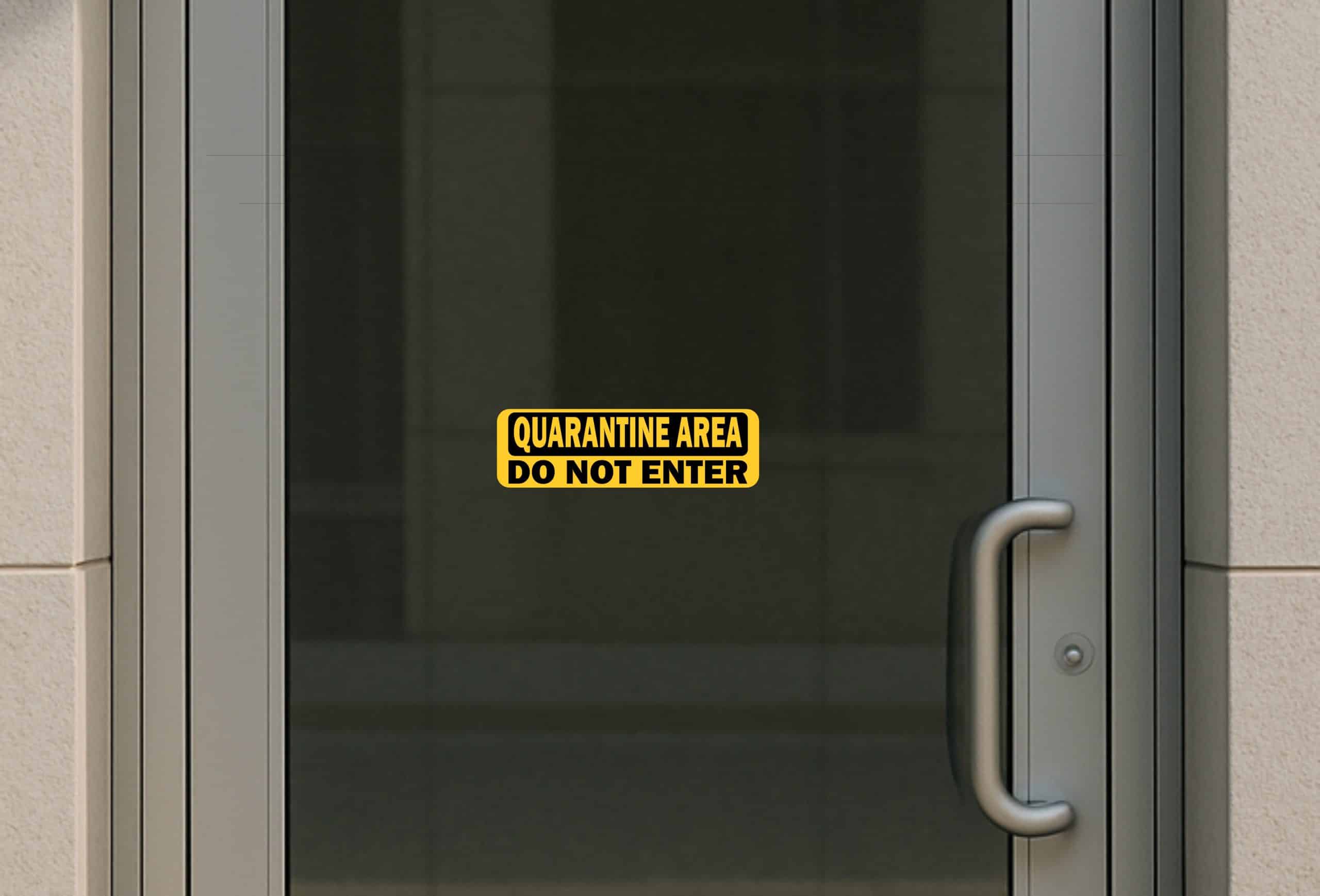 StickerTalk Do Not Enter Quarantine Area Vinyl Sticker, 10 inches x 3 inches - Image 4