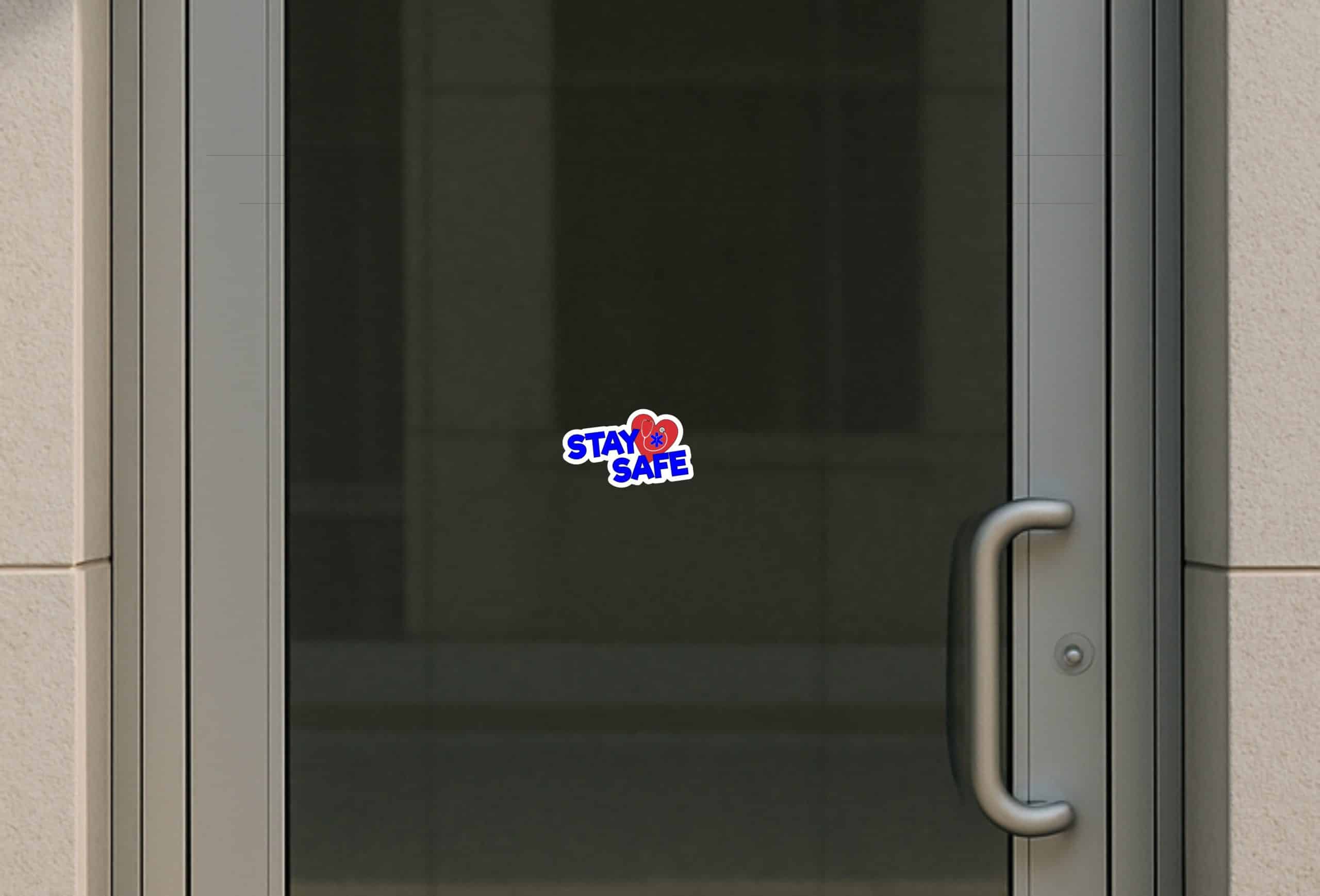 Medical Stay Safe Vinyl Sticker, 5 inches by 3 inches - Image 5