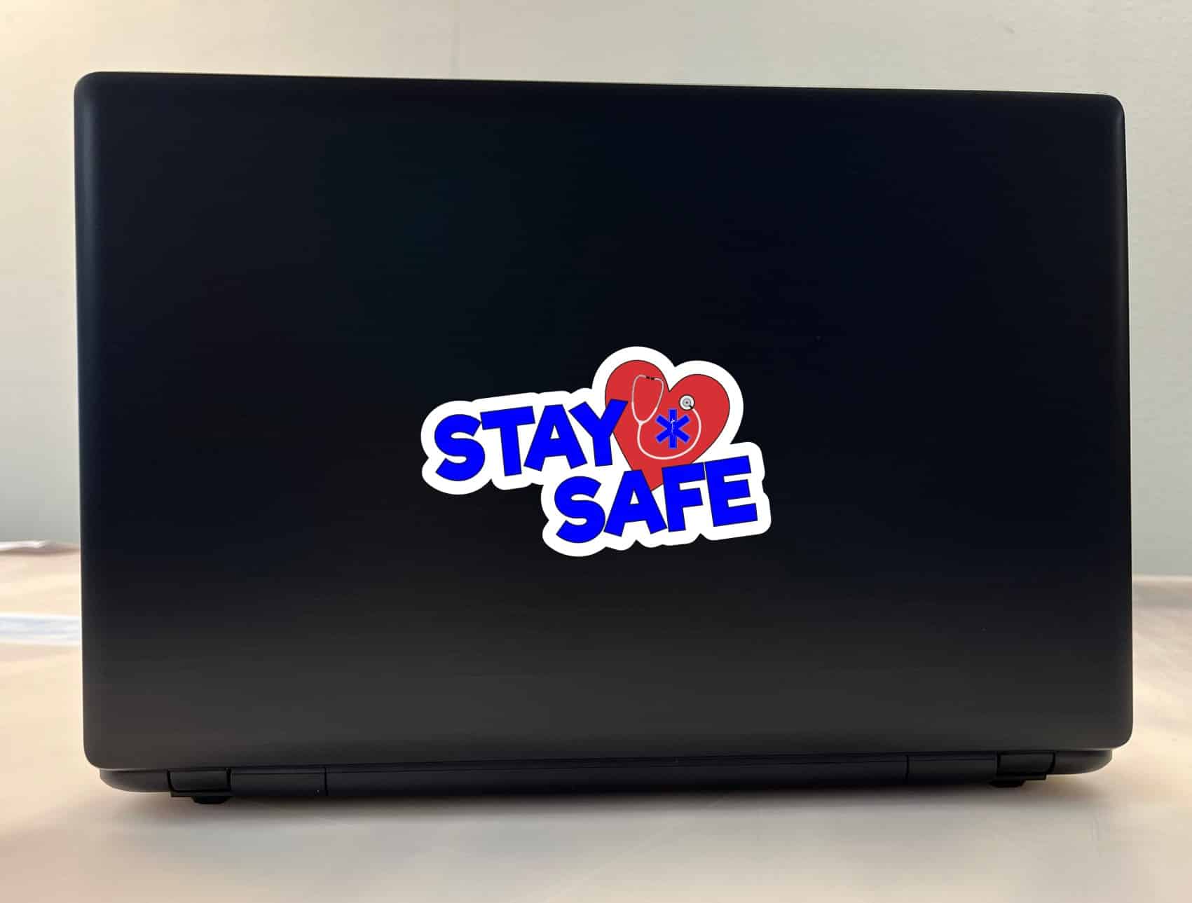 Medical Stay Safe Vinyl Sticker, 5 inches by 3 inches - Image 3