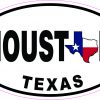 Oval Houston Texas Vinyl Sticker