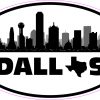 Skyline Oval Dallas Texas Vinyl Sticker