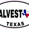 Oval Galveston Texas Vinyl Sticker