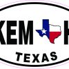 Oval Kemah Texas Vinyl Sticker