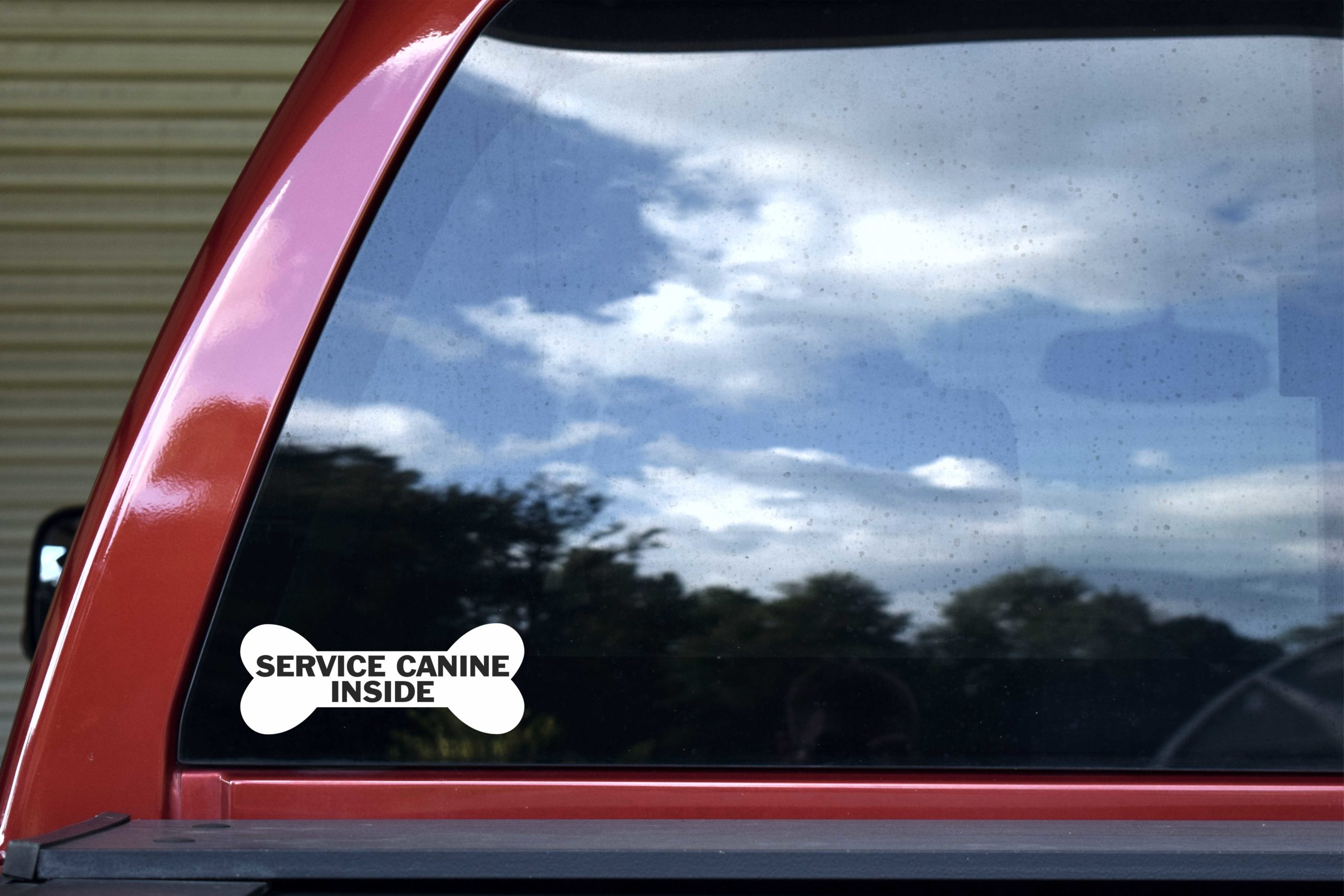 Dog Bone Service Canine Inside Vinyl Sticker