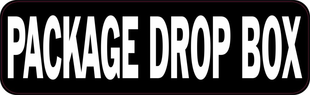 StickerTalk Package Drop Box Vinyl Sticker, 10 inches x 3 inches ...