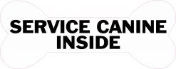 Dog Bone Service Canine Inside Vinyl Sticker