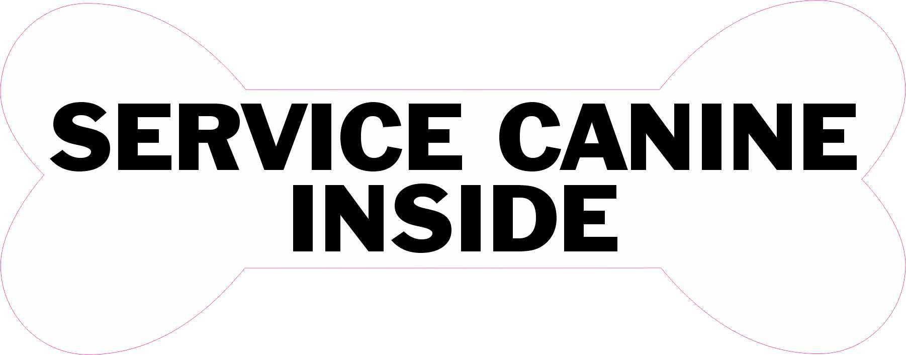 Dog Bone Service Canine Inside Vinyl Sticker
