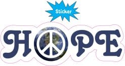 Alternative view of StickerTalk Peace on Earth Hope Vinyl Sticker, 5 inches x 1.75 inches