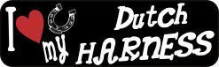 I Love My Dutch Harness Vinyl Sticker