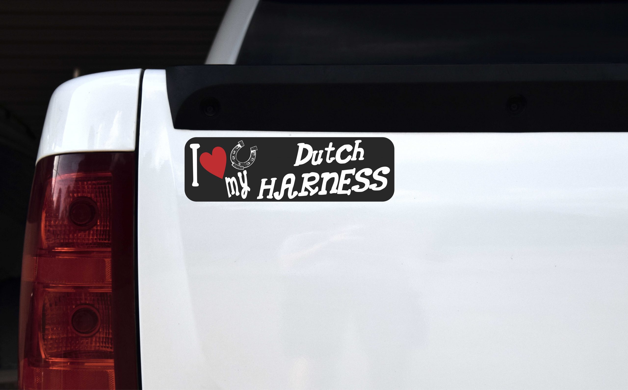 I Love My Dutch Harness Vinyl Sticker