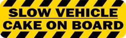 StickerTalk Slow Vehicle Cake on Board Vinyl Magnet, 10 inches x