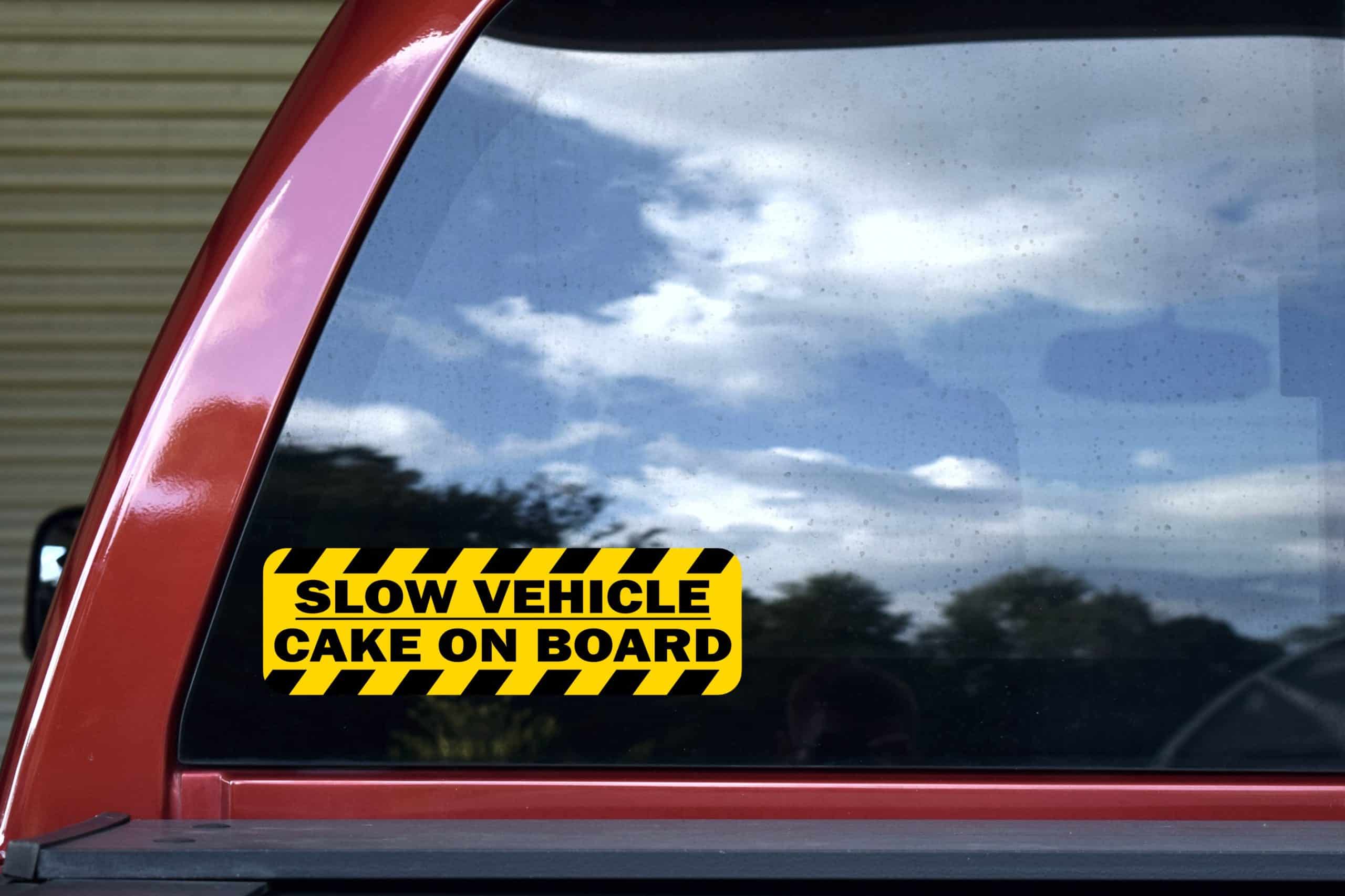 StickerTalk Slow Vehicle Cake on Board Vinyl Sticker, 10 inches - Image 4