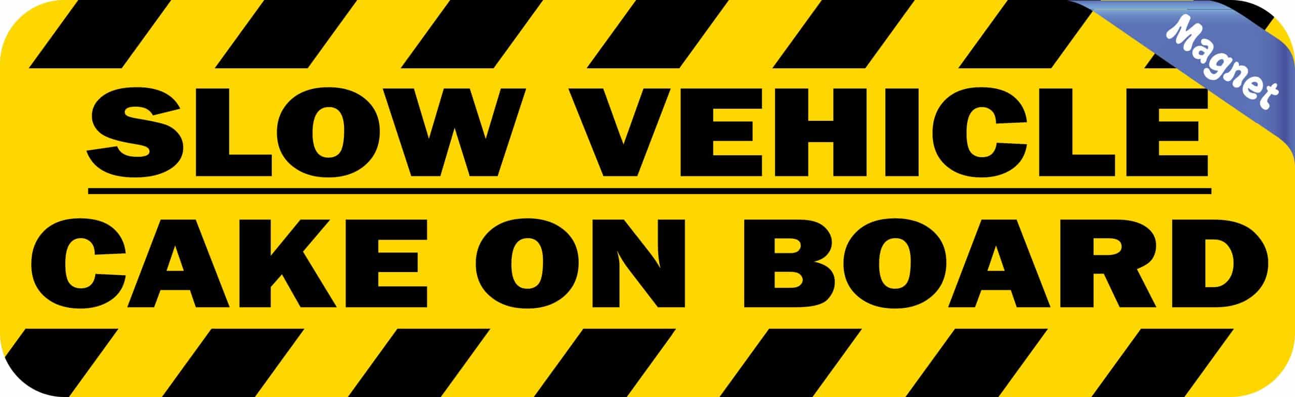 StickerTalk Slow Vehicle Cake on Board Vinyl Magnet, 10 inches x - Image 2