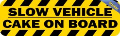 Alternative view of StickerTalk Slow Vehicle Cake on Board Vinyl Sticker, 10 inches