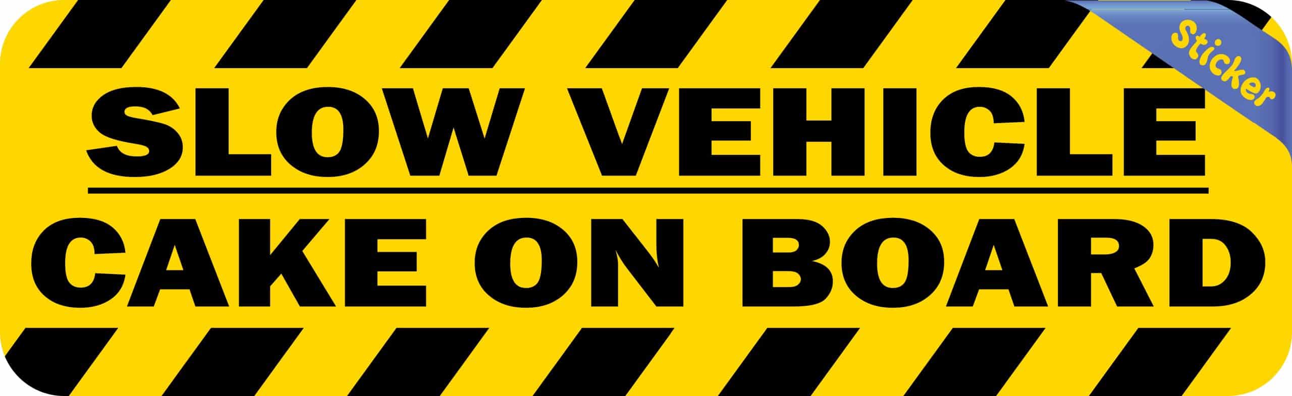 StickerTalk Slow Vehicle Cake on Board Vinyl Sticker, 10 inches - Image 2