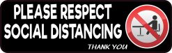Please Respect Social Distancing Magnet