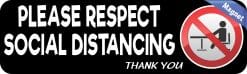 Alternative view of StickerTalk Please Respect Social Distancing Magnet, 10 inches x 3 inches