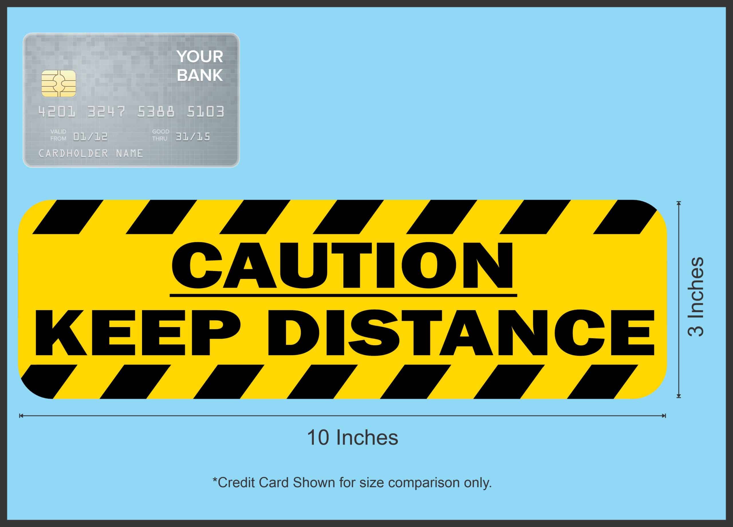 StickerTalk Caution Keep Distance Magnet, 10 inches x 3 inches - Image 4
