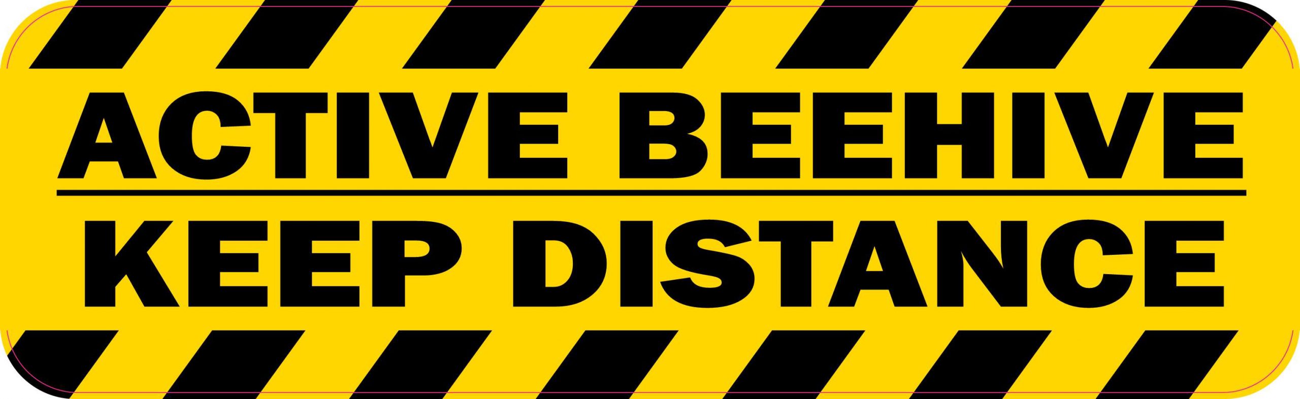 Active Beehive Keep Distance Vinyl Sticker