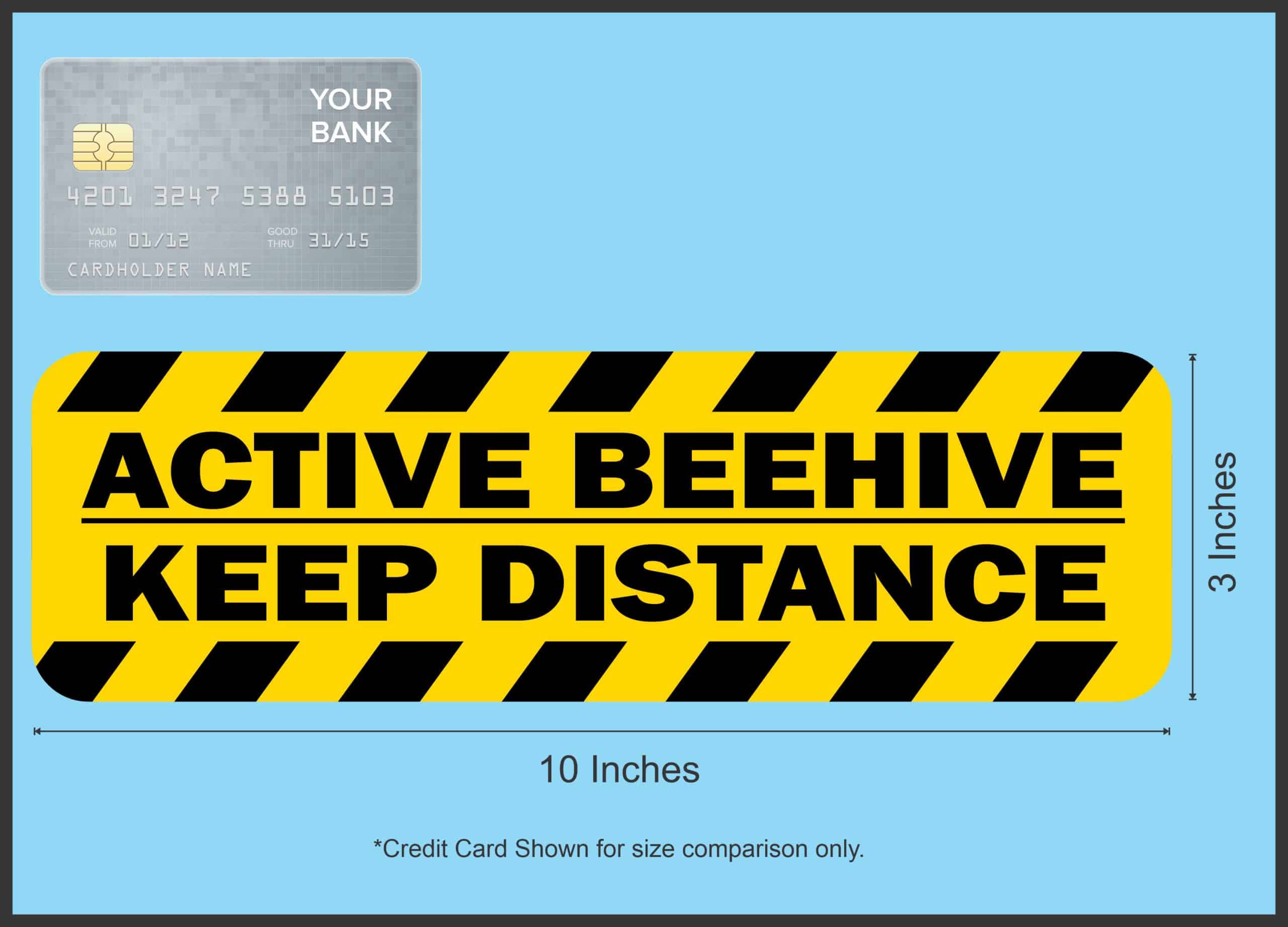 StickerTalk Active Beehive Keep Distance Vinyl Sticker, 10 inches x 3 inches - Image 4