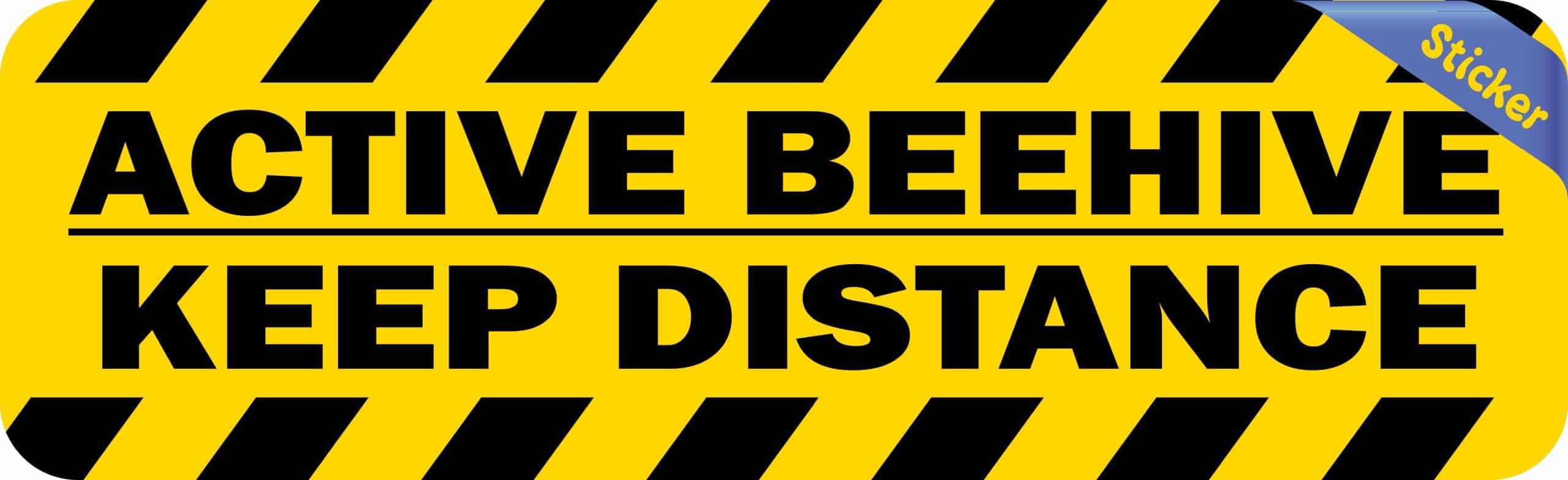 StickerTalk Active Beehive Keep Distance Vinyl Sticker, 10 inches x 3 inches - Image 2