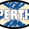 StickerTalk Scottish Flag Oval Perth Vinyl Sticker, 4 inches by 2.5 inches