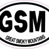 Oval GSM Great Smoky Mountains Vinyl Sticker