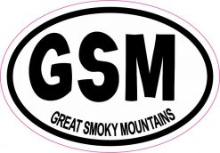 Oval GSM Great Smoky Mountains Vinyl Sticker