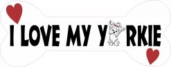 Dog Bone I Love My Yorkie Vinyl Sticker