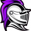 Purple Knight Mascot Vinyl Sticker