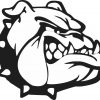 Black and White Bulldog Vinyl Sticker