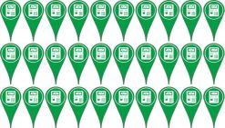 ATM Map Pointer Vinyl Stickers