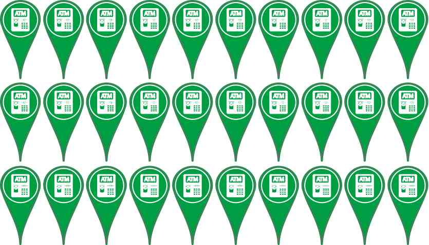 ATM Map Pointer Vinyl Stickers