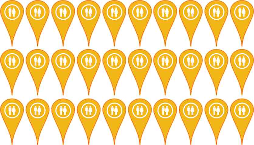 Restroom Map Pointer Vinyl Stickers