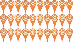 Pet Area Map Pointer Vinyl Stickers