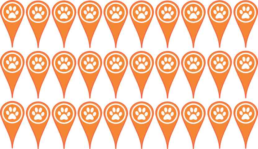 Pet Area Map Pointer Vinyl Stickers