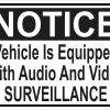 Vehicle Equipped with Audio and Video Surveillance Vinyl Sticker