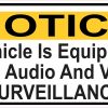 Vehicle Audio and Video Surveillance Vinyl Sticker