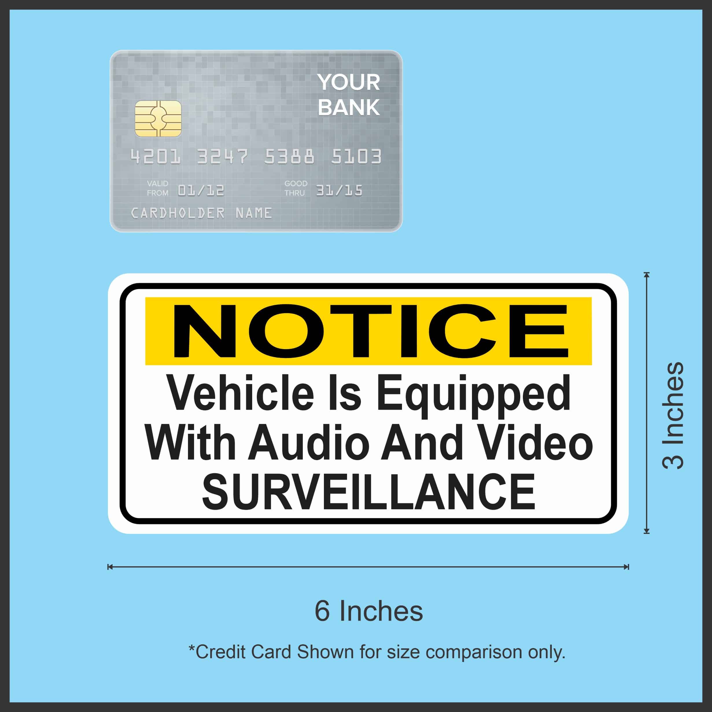 StickerTalk Vehicle Audio and Video Surveillance Magnet, 6 inche - Image 4