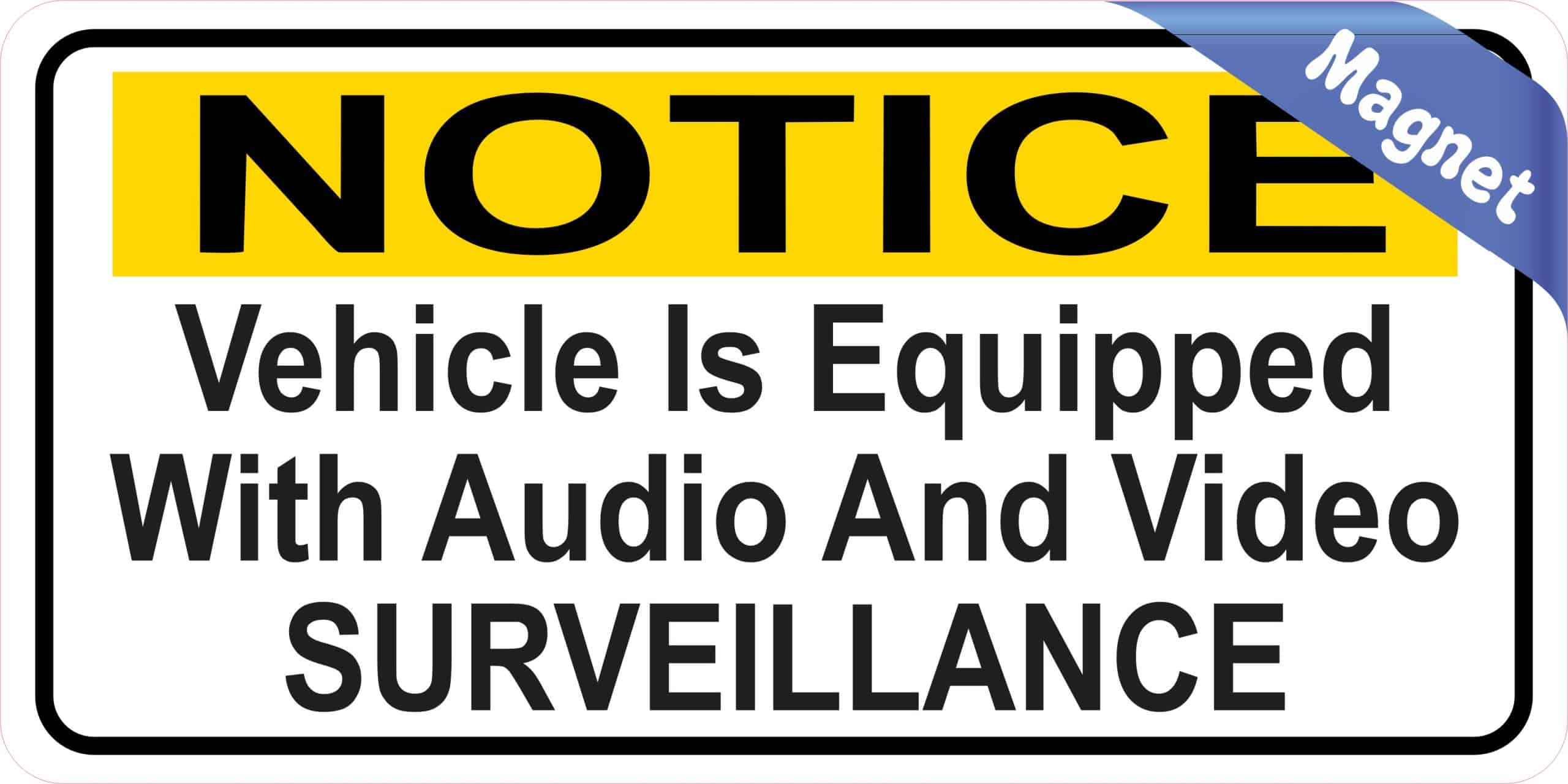 StickerTalk Vehicle Audio and Video Surveillance Magnet, 6 inche - Image 2