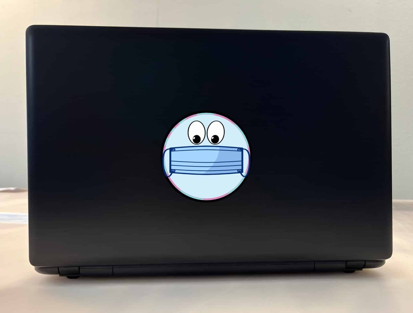 StickerTalk Blue Mask Face Vinyl Sticker, 3.75 inches x 3.75 inches - Image 4