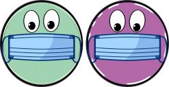 Mask Face Vinyl Stickers