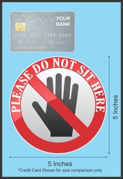 StickerTalk Do Not Sit Here Vinyl Sticker, 5 inches x 5 inches - Image 5