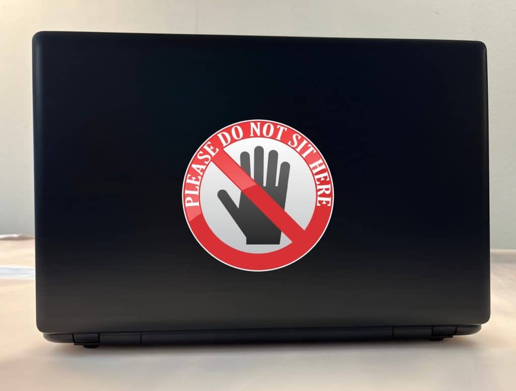 Not Sit Sticker StickerTalk Do Not Sit Here Vinyl Sticker, 5 inches x 5 inches ...